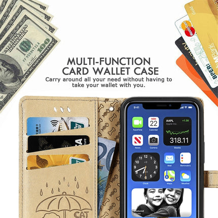 Cute Cat and Dog Embossed Horizontal Flip Leather Case with Holder & Card Slots & Wallet & Lanyard, For iPhone 12 Pro Max, For iPhone 12 / 12 Pro, For iPhone 12 mini