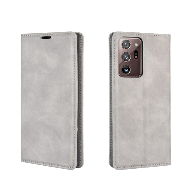 For Samsung Galaxy Note20 Ultra Retro-skin Business Magnetic Suction Leather Case with Holder & Card Slots & Wallet, For Samsung Galaxy Note20 Ultra