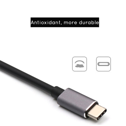 USB-C/Type-C to HD 4K HDMI + RJ45 + USB 3.0 + USB 2.0 + PD 5 in 1 HUB Converter, 5 in 1