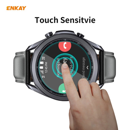 ENKAY Hat-Prince 0.2mm 9H 2.15D Curved Edge Tempered Glass Screen Protector Watch Film, For Samsung Galaxy Watch 3 45mm, For Samsung Galaxy Watch 3 41mm