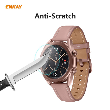2 PCS ENKAY Hat-Prince 0.2mm 9H 2.15D Curved Edge Tempered Glass Screen Protector Watch Film, For Samsung Galaxy Watch 3 45mm, For Samsung Galaxy Watch 3 41mm