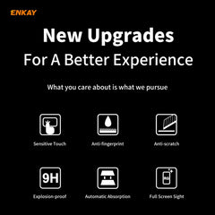 2 PCS ENKAY Hat-Prince Full Glue 0.26mm 9H 2.5D Tempered Glass Full Coverage Film, For Samsung Galaxy M31s, For OnePlus Nord