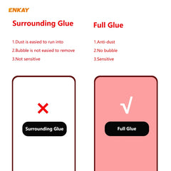 2 PCS ENKAY Hat-Prince Full Glue 0.26mm 9H 2.5D Tempered Glass Full Coverage Film, For Samsung Galaxy M31s, For OnePlus Nord