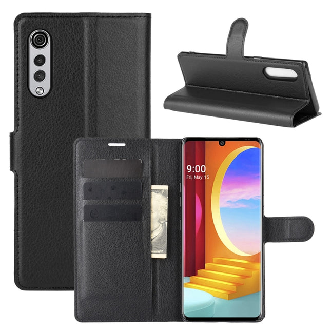 For LG Velvet Litchi Texture Horizontal Flip Protective Case with Holder & Card Slots & Wallet, For LG Velvet