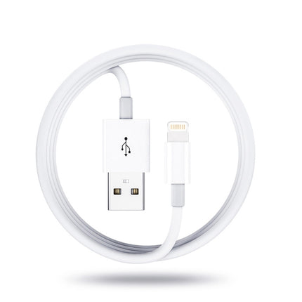 Qc3.0 Dual USB Car Charger + 8 Pin Fast Charging Line Car Charging Kit, 8 Pin (Black), 8 Pin (White)