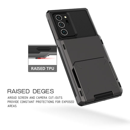 For Samsung Galaxy Note20 Ultra Scratch-Resistant Shockproof Heavy Duty Rugged Armor Protective Case with Card Slot