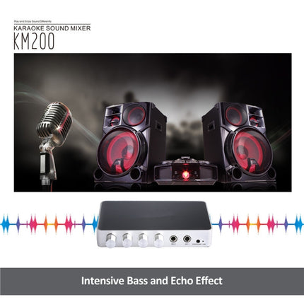 KM200 Portable Digital Stereo Audio Echo System Machine HDMI Karaoke Mixer Amplifier 4K/2K TV PC Home Theater