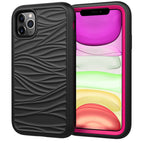 For iPhone 11 Pro / Black+Hot Pink