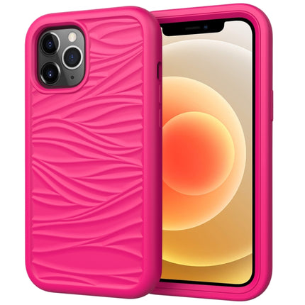 For iPhone 12 Wave Pattern 3 in 1 Silicone+PC Shockproof Protective Case, For iPhone 12 mini