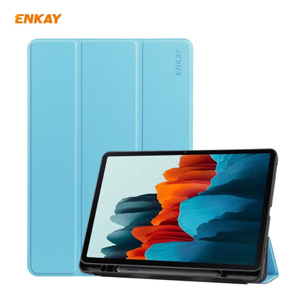 ENKAY ENK-8011 PU Leather + TPU Smart Case with Pen Slot for Samsung Galaxy Tab S7 11.0 T870 / T875, For Galaxy Tab S8 / Galaxy Tab S7 11.0