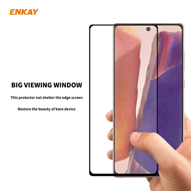 For Samsung Galaxy Note 20 ENKAY Hat-Prince Full Glue 0.2mm 9H 2.5D Tempered Glass Full Coverage Film Support Fingerprint Unlock, For Samsung Galaxy Note20(1pc), For Samsung Galaxy Note20(2pcs), For Samsung Galaxy Note20(5pcs)��������������������������...