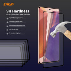 For Samsung Galaxy Note 20 ENKAY Hat-Prince Full Glue 0.2mm 9H 2.5D Tempered Glass Full Coverage Film Support Fingerprint Unlock, For Samsung Galaxy Note20(1pc), For Samsung Galaxy Note20(2pcs), For Samsung Galaxy Note20(5pcs)��������������������������...