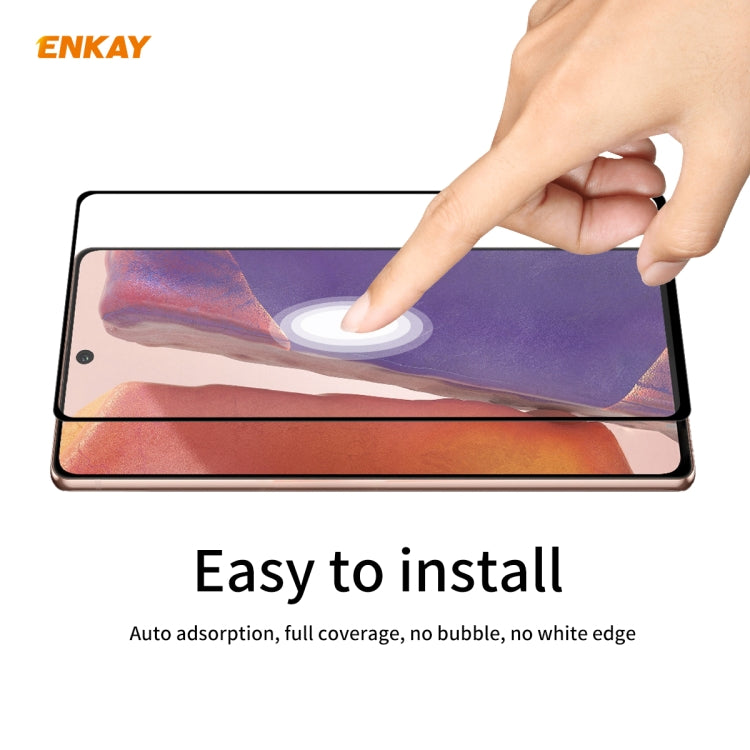 For Samsung Galaxy Note 20 ENKAY Hat-Prince Full Glue 0.2mm 9H 2.5D Tempered Glass Full Coverage Film Support Fingerprint Unlock, For Samsung Galaxy Note20(1pc), For Samsung Galaxy Note20(2pcs), For Samsung Galaxy Note20(5pcs)��������������������������...
