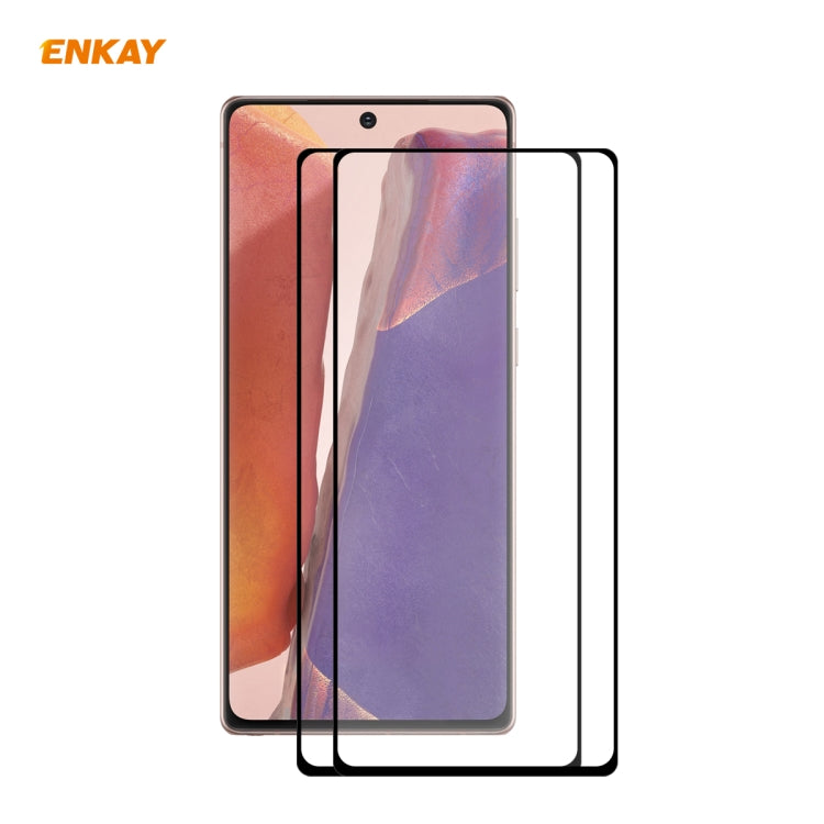 For Samsung Galaxy Note 20 ENKAY Hat-Prince Full Glue 0.2mm 9H 2.5D Tempered Glass Full Coverage Film Support Fingerprint Unlock, For Samsung Galaxy Note20(1pc), For Samsung Galaxy Note20(2pcs), For Samsung Galaxy Note20(5pcs)��������������������������...