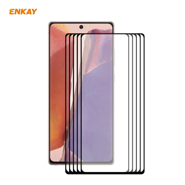 For Samsung Galaxy Note 20 ENKAY Hat-Prince Full Glue 0.2mm 9H 2.5D Tempered Glass Full Coverage Film Support Fingerprint Unlock, For Samsung Galaxy Note20(1pc), For Samsung Galaxy Note20(2pcs), For Samsung Galaxy Note20(5pcs)��������������������������...