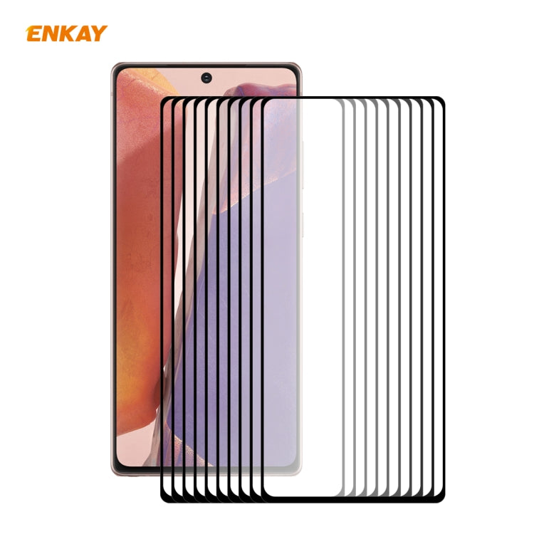 For Samsung Galaxy Note 20 ENKAY Hat-Prince Full Glue 0.2mm 9H 2.5D Tempered Glass Full Coverage Film Support Fingerprint Unlock, For Samsung Galaxy Note20(1pc), For Samsung Galaxy Note20(2pcs), For Samsung Galaxy Note20(5pcs)��������������������������...