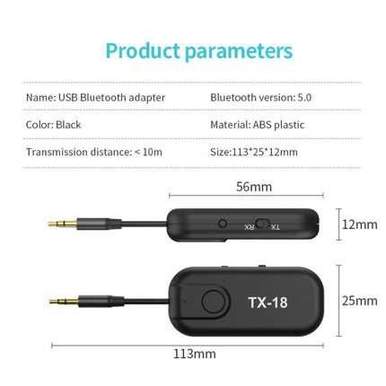 CSR8670 Bluetooth 5.0 Wireless Audio Receiving And Transmitting Two-in-one AptX AptxLL Support One-Drag-Two, TX18
