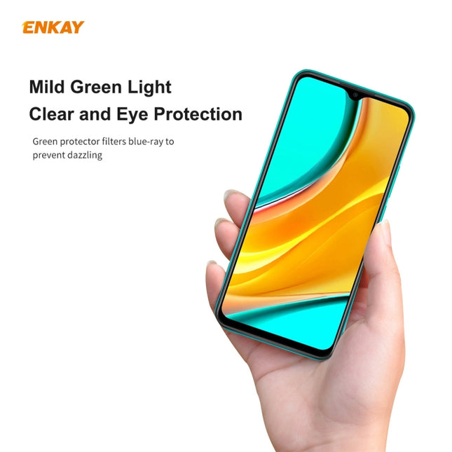 ENKAY Hat-Prince 0.26mm 9H 6D Curved Full Screen Eye Protection Green Film Tempered Glass Protector