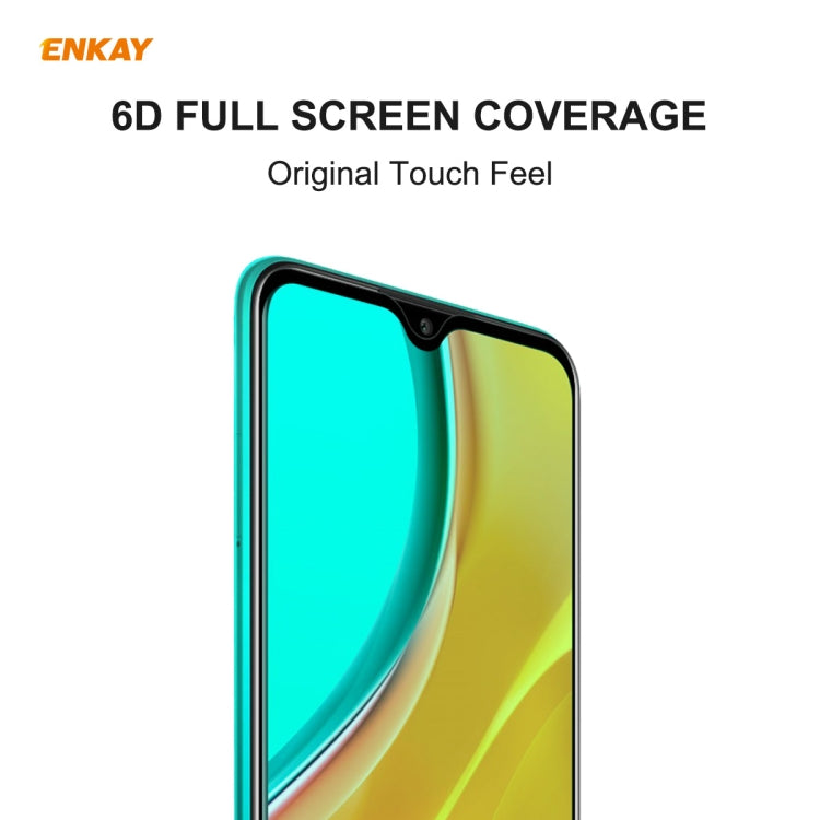5 PCS ENKAY Hat-Prince 0.26mm 9H 6D Curved Full Screen Eye Protection Green Film Tempered Glass Protector