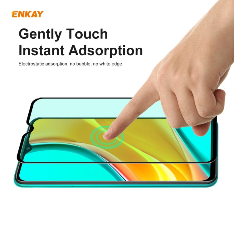 5 PCS ENKAY Hat-Prince 0.26mm 9H 6D Curved Full Screen Eye Protection Green Film Tempered Glass Protector