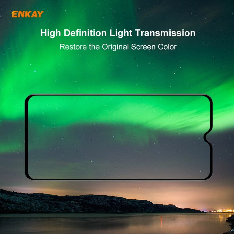 5 PCS ENKAY Hat-Prince 0.26mm 9H 6D Curved Full Screen Eye Protection Green Film Tempered Glass Protector