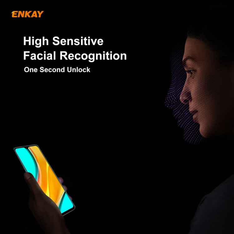 5 PCS ENKAY Hat-Prince 0.26mm 9H 6D Curved Full Screen Eye Protection Green Film Tempered Glass Protector