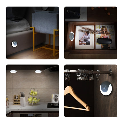USB Charging Light & Human Body Sensing Control Smile Magnetic Night Light, Cold White Light, Warm white light