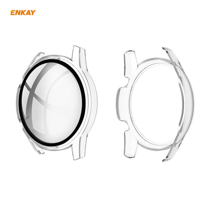 For Huawei Watch GT 2 46mm ENKAY Hat-Prince ENK-AC8202 Full Coverage PC Frosted Case + 9H Tempered Glass Protector