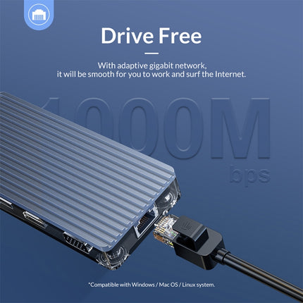 ORICO WB-8P 8-in-1 Type-C Transparent HUB, WB-8P