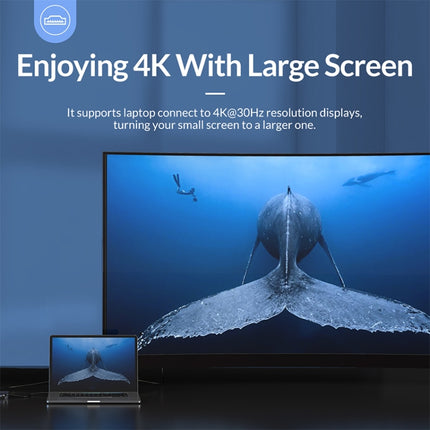 ORICO WB-8P 8-in-1 Type-C Transparent HUB, WB-8P