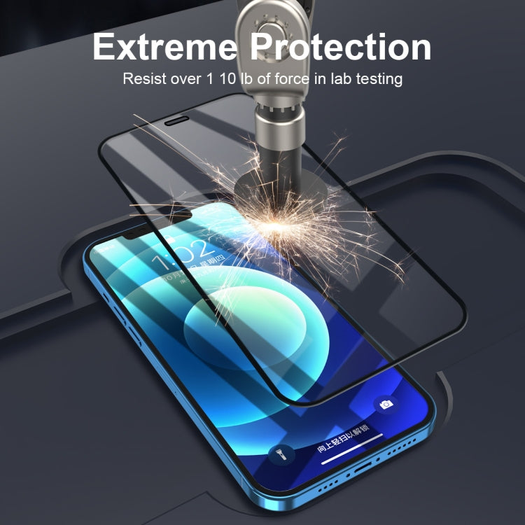 ENKAY Hat-Prince Full Glue 0.26mm 9H 2.5D Tempered Glass Full Coverage Film, For iPhone 12 mini, For iPhone 12 / 12 Pro, For iPhone 12 Pro Max