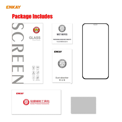 ENKAY Hat-Prince Full Glue 0.26mm 9H 2.5D Tempered Glass Full Coverage Film, For iPhone 12 mini, For iPhone 12 / 12 Pro, For iPhone 12 Pro Max