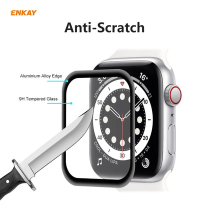 ENKAY Hat-Prince 0.2mm 9H Surface Hardness 3D Explosion-proof Aluminum Alloy Edge Full Screen Tempered Glass Screen Film