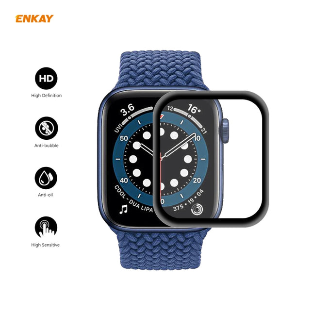 For Apple Watch Series 6/5/4/SE 40mm ENKAY Hat-Prince 3D Full Screen PET Curved Hot Bending HD Screen Protector Film