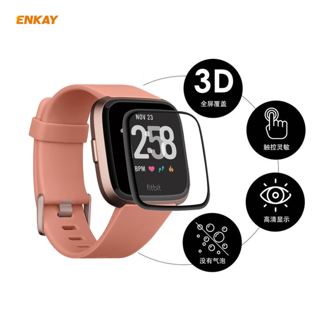 For Fitbit Versa 3 / Fitbit Sense ENKAY Hat-Prince 3D Full Screen Soft PC Edge + PMMA HD Screen Protector Film, For Fitbit Versa 3 / Fitbit Sense (1 PC), For Fitbit Versa 3 / Fitbit Sense (2 PCS), For Fitbit Versa 3 / Fitbit Sense (5 PCS)��������������...