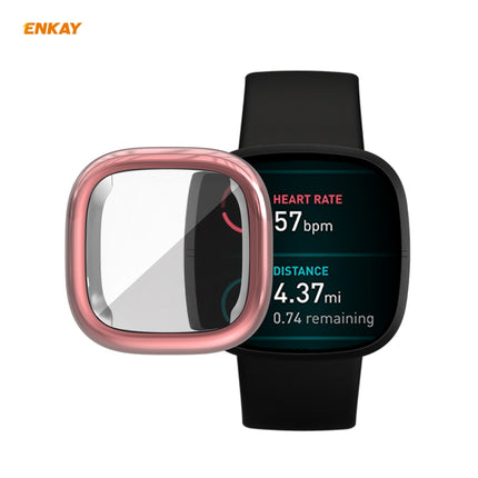 For Fitbit Versa 3 / Fitbit Sense ENKAY Hat-Prince ENK-AC8208 Full Coverage Electroplate TPU Soft Case