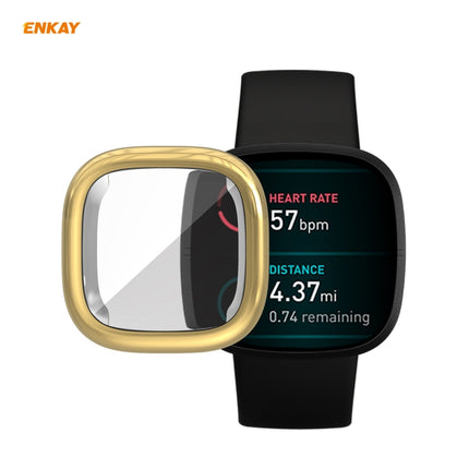 For Fitbit Versa 3 / Fitbit Sense ENKAY Hat-Prince ENK-AC8208 Full Coverage Electroplate TPU Soft Case