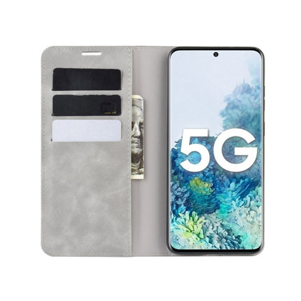 For Samsung Galaxy S20 FE 4G / 5G Retro-skin Business Magnetic Suction Leather Case with Holder & Card Slots & Wallet, For Samsung Galaxy S20 FE