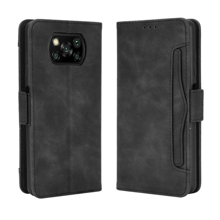 For Xiaomi Poco X3 NFC Wallet Style Skin Feel Calf Pattern Leather Case ，with Separate Card Slot, For Xiaomi Poco X3 NFC