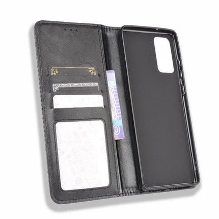 For Samsung Galaxy S20 FE 4G / 5G Magnetic Buckle Retro Crazy Horse Texture Horizontal Flip Leather Case  , with Holder & Card Slots & Photo Frame, For Galaxy S20 FE