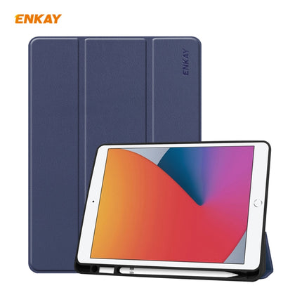 For iPad 10.2 2020 / 2019 ENKAY ENK-8016 PU Leather + TPU Smart Case with Pen Slot, For iPad 10.2 2021 / 2020 / 2019