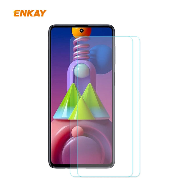 2 PCS ENKAY Hat-Prince 0.26mm 9H 2.5D Curved Edge Tempered Glass Film