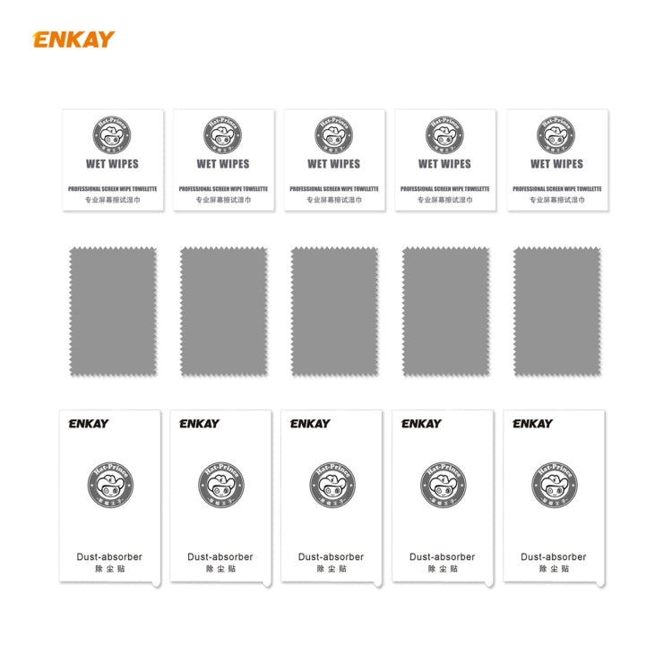 5 PCS ENKAY Hat-Prince 0.26mm 9H 2.5D Curved Edge Tempered Glass Film