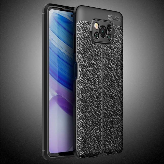 Litchi Texture TPU Shockproof Case, For Xiaomi Poco X3 NFC