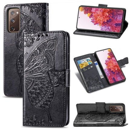 Butterfly Love Flower Embossed Horizontal Flip Leather Case with Bracket / Card Slot / Wallet / Lanyard, For Galaxy S20 FE / S20 Lite, For Xiaomi Poco X3 NFC, For Samsung Galaxy S20 FE, For LG Style3 L-41A, For Moto G9 Play