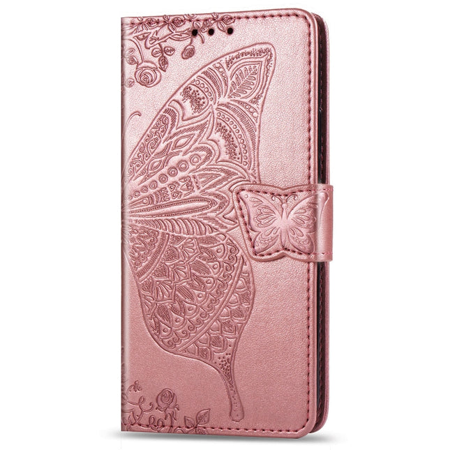 Butterfly Love Flower Embossed Horizontal Flip Leather Case with Bracket / Card Slot / Wallet / Lanyard, For Galaxy S20 FE / S20 Lite, For Xiaomi Poco X3 NFC, For Samsung Galaxy S20 FE, For LG Style3 L-41A