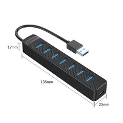 ORICO TWU3-7A-BK 7-Port USB 3.0 HUB, TWU3-7A