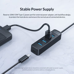 ORICO TWU3-7A-BK 7-Port USB 3.0 HUB, TWU3-7A