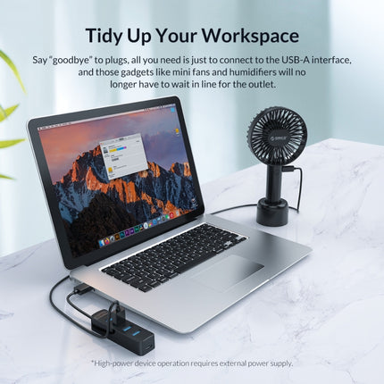 ORICO TWU3-7A-BK HUB USB 3.0 de 7 puertos, TWU3-7A