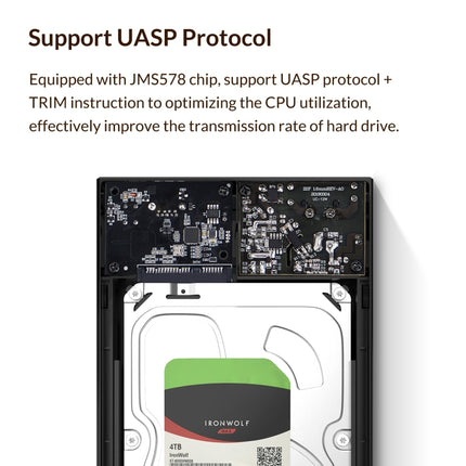 ORICO 3599U3 2.5 / 3.5-Inch Portable Hard-Drive Enclosure, EU Plug, EU Plug